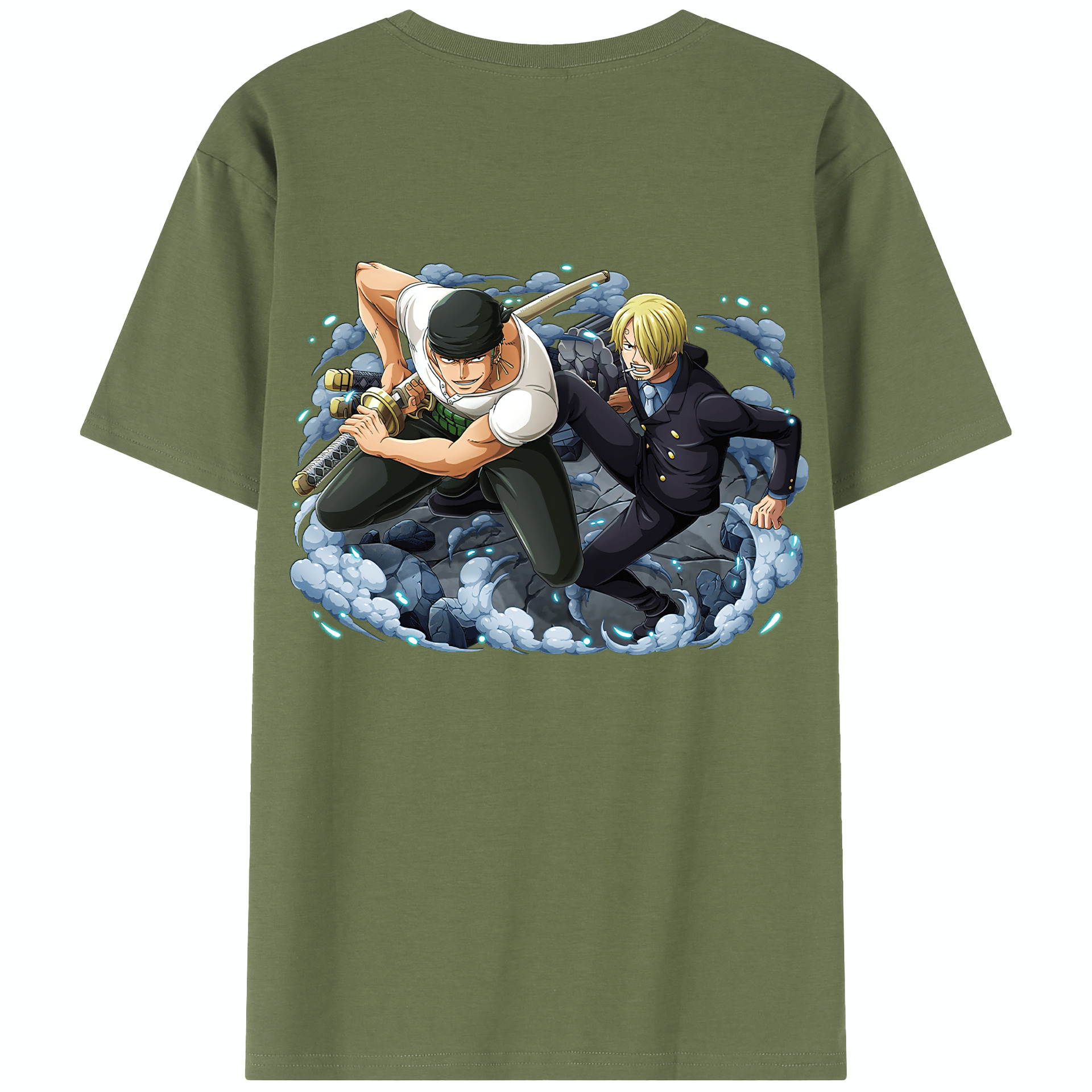 ワンピース ロロノア・ゾロ ONE PIECE Roronoa Zoro 綿100％半袖Tシャツ（背面プリント）